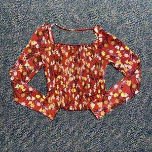 NWOT Autumn Long Sleeve Crop Top